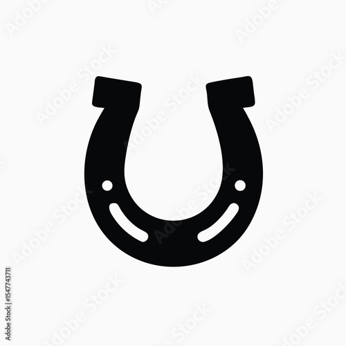 horseshoe icon vector template