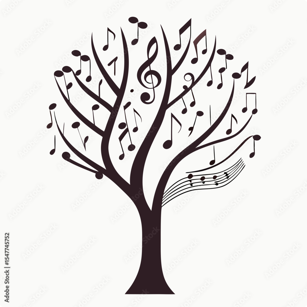 Obraz premium Musical Rhythm Tree