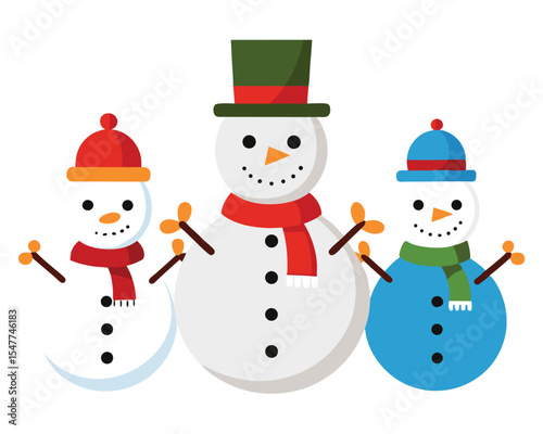 snowman with a broom