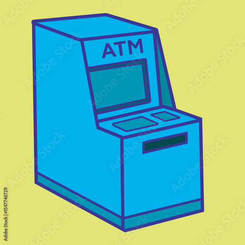 ATM machine money machine illustration clip art