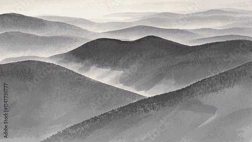 Slate Flow Abstract grey mountain texture isolated watercolor vector illustration svg