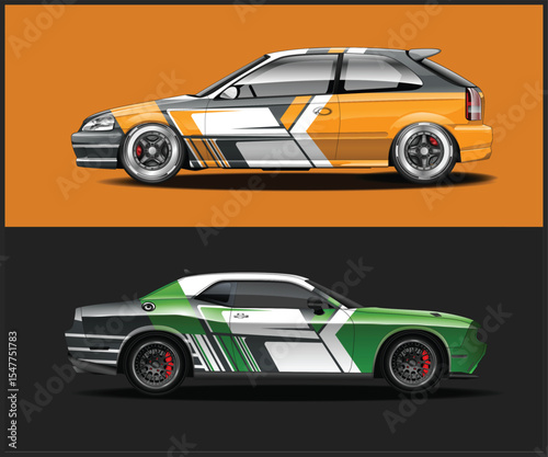 Custom Car Wraps for Two Sports Cars sporty
