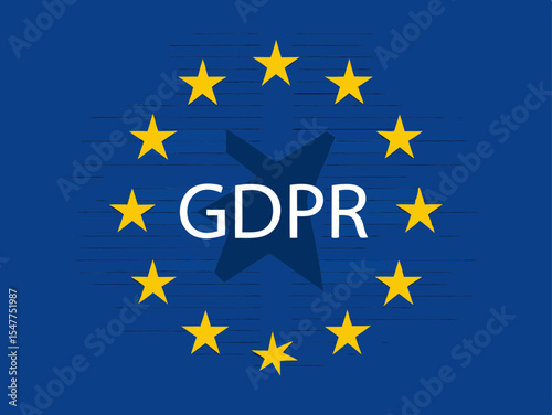 GDPR euro flag. Vector illustration