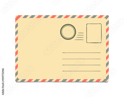 Postcard template. Vector illustration