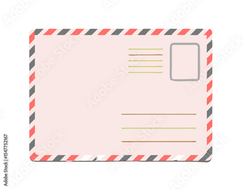 Postcard template. Vector illustration