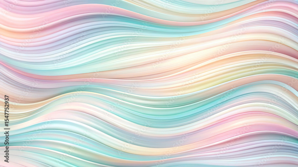 Obraz premium Abstract Pastel Wave Background Soft, Parallel Wavy Lines Texture