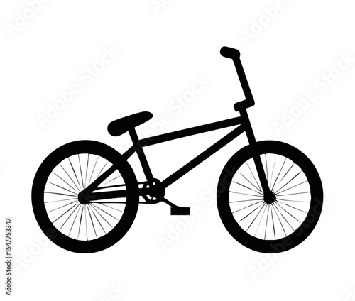 BMX bike silhouette. Vector