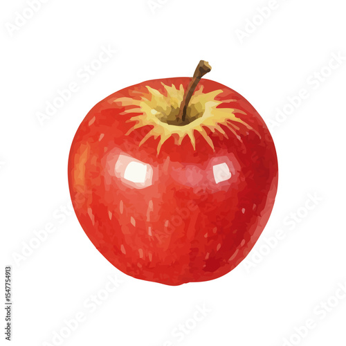 Vector watercolor apple / 水彩テイストのりんごイラスト