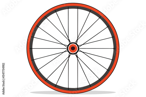 Orange and Black Bicycle Wheel Design Spoke Pattern and Rim Detail