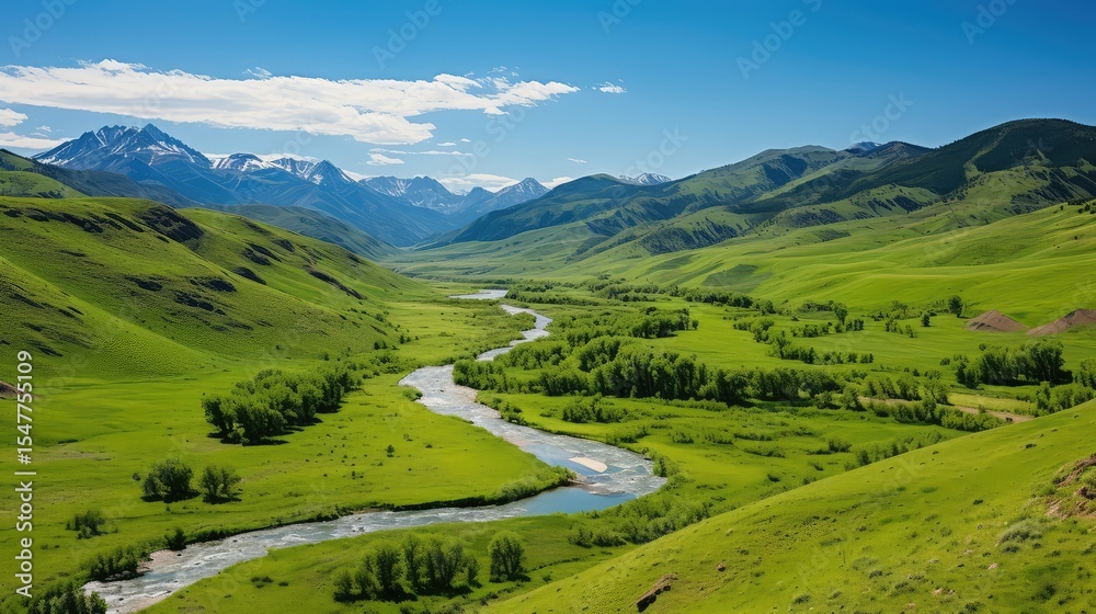 Fototapeta premium verdant green landscape