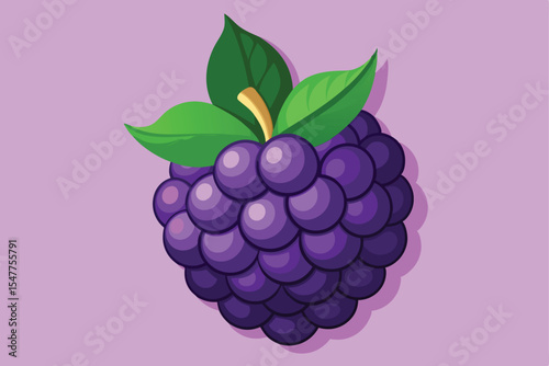 Juicy Blackberry Illustration Vibrant Berry Design, Perfect for Culinary, Food, and Nature Projects