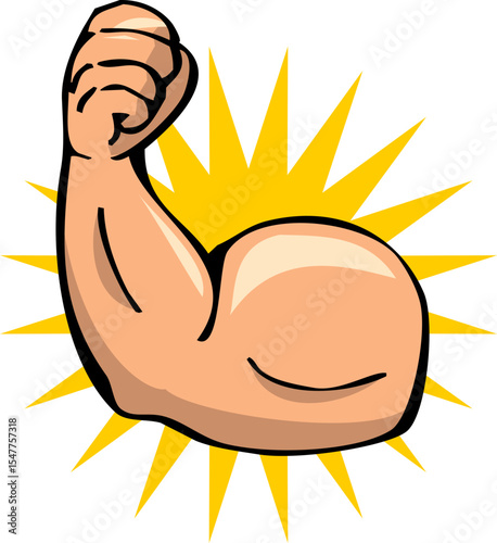Biceps Muscle Clipart – Arm Strength SVG Illustration