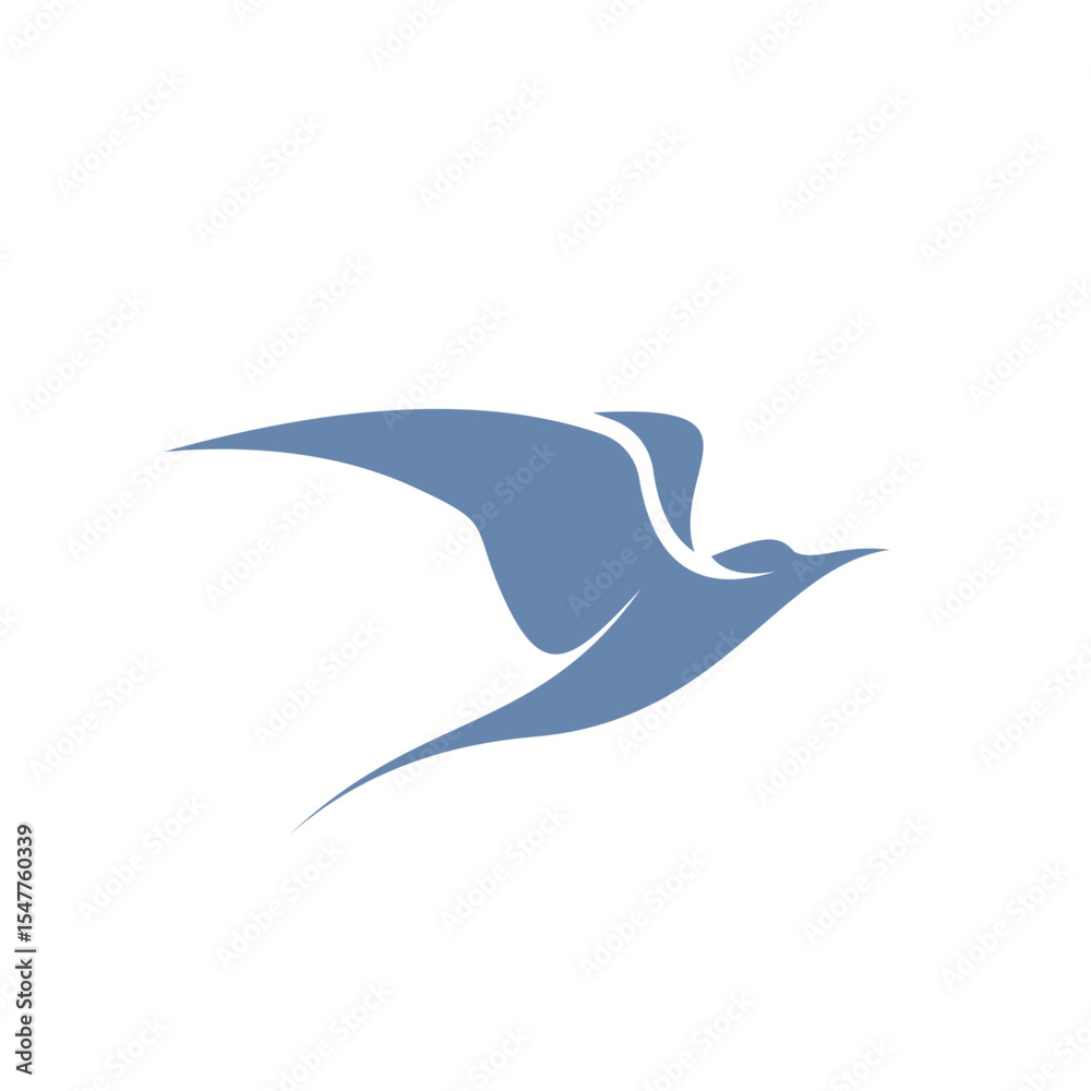 Obraz premium abstract beach bird logo design