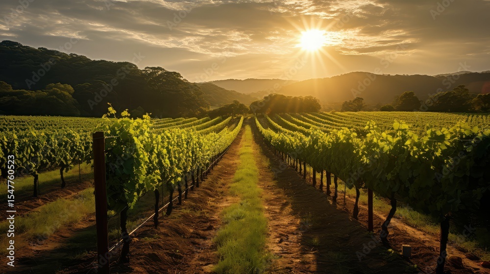 Obraz premium sunlight leaves vine
