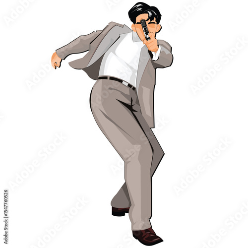 A man in a cool suit