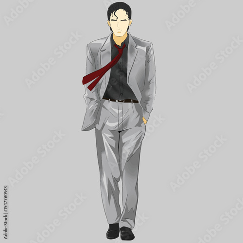 A man in a cool suit