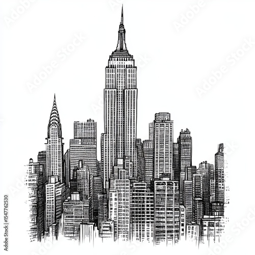 Tudor manhattan rod hand sketch print design. college text print, Creative studio city vibes vector graphic artwork. New york city hand drawing. New York design studio t shirt print design.
