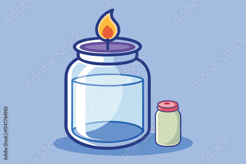 Simple Science Experiment Candle in a Jar with Water