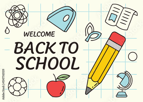 College 'Back to School' Banner – Colorful & Cheerful Design