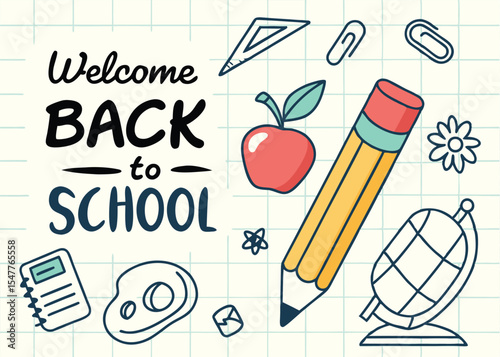 College 'Back to School' Banner – Colorful & Cheerful Design