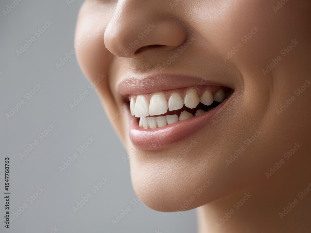 Obraz premium Bright smile showcasing clean, healthy teeth, radiating confidence and wellness.