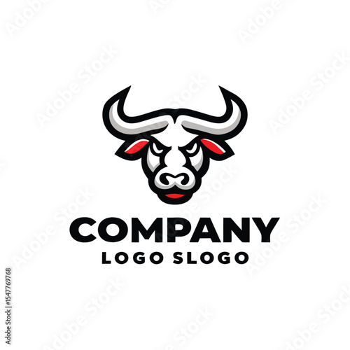 Powerful bull logo