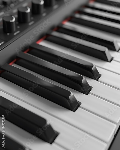 Wallpaper Mural Piano keys detail with reflective shine high resolution picture Torontodigital.ca