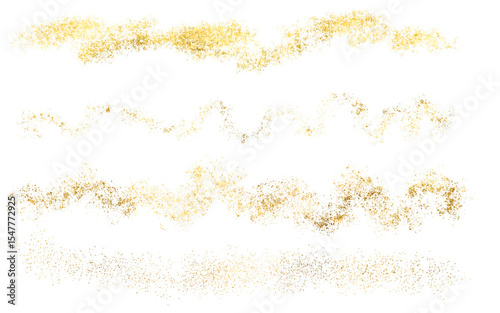 Golden lines. Pieces flakes of golden flakes shimmer, gold foil on png transparent background. Shiny gold Abstract png design element. Premium design,wedding,vip cover template,grand opening,flyer.