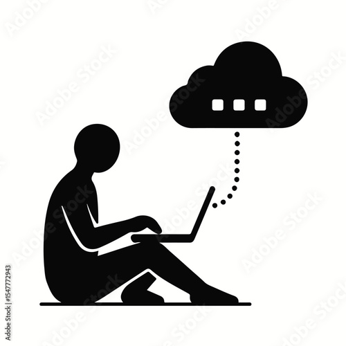 technology that discusses digital networks and future technology connectivity. vectors and silhouettes
