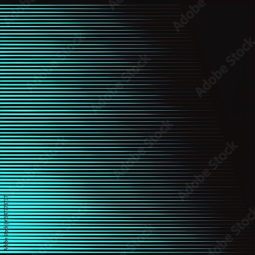 Turquoise and Black Gradient Hi-Tech Abstract Line Design