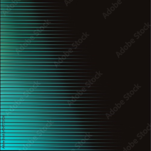 Turquoise and Black Gradient Hi-Tech Abstract Line Design