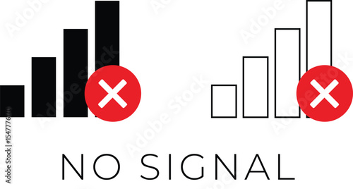 No Signal Warning on Smartphone – Network Lost Alert Icon