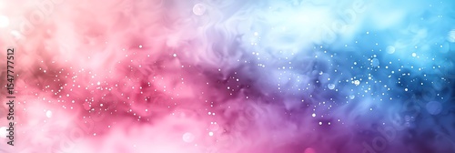 Dreamy Pink and Blue Gradient Background with Wavy Abstract Lines