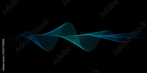Digital soundwave abstract blue technology visualization