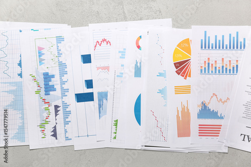 Many business graphics and ...