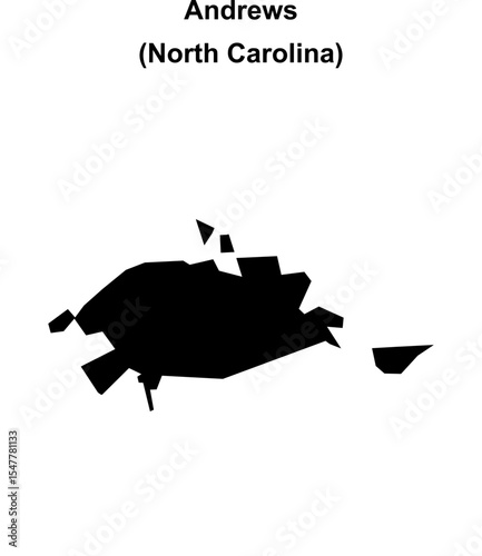 Andrews (North Carolina) blank outline map