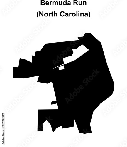 Bermuda Run (North Carolina) blank outline map