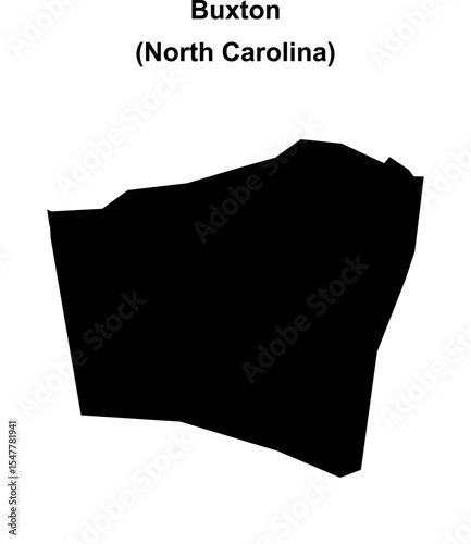 Buxton (North Carolina) blank outline map