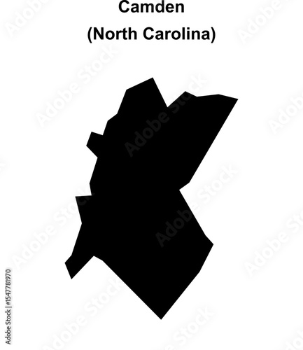 Camden (North Carolina) blank outline map