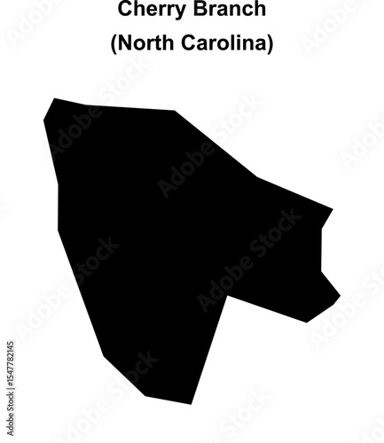 Cherry Branch (North Carolina) blank outline map