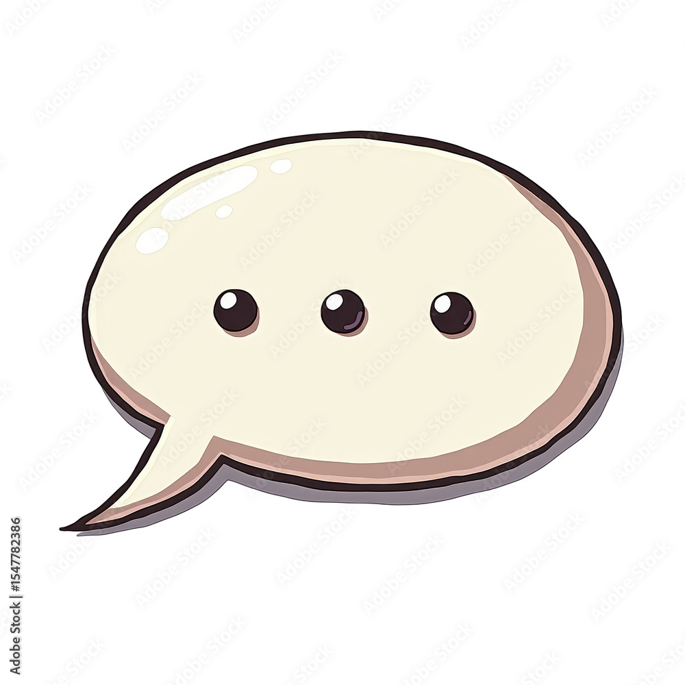 Obraz premium Typing Dots, a horizontal speech bubble with three animated dots inside | Communication Icon Set