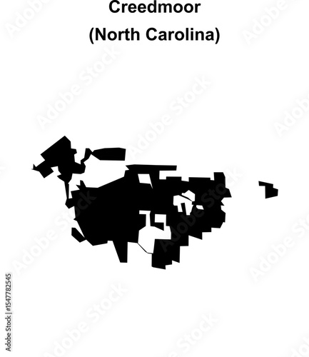 Creedmoor (North Carolina) blank outline map