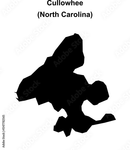 Cullowhee (North Carolina) blank outline map
