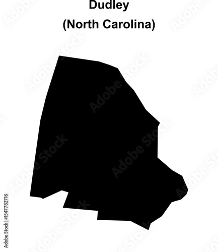Dudley (North Carolina) blank outline map