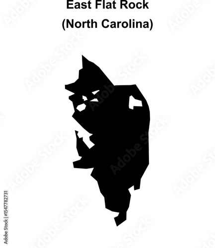 East Flat Rock (North Carolina) blank outline map