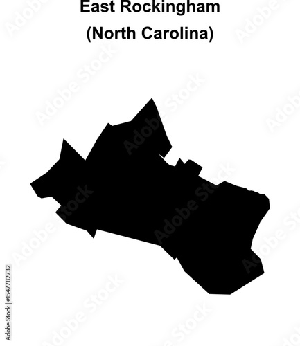 East Rockingham (North Carolina) blank outline map