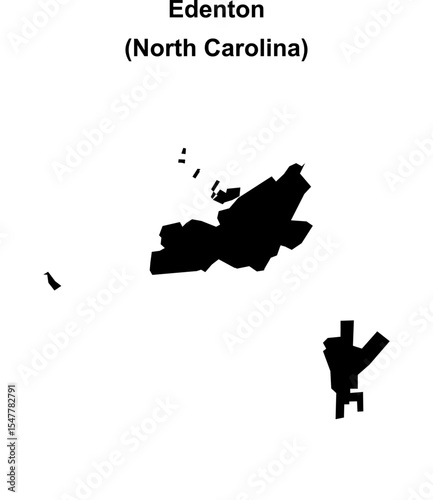 Edenton (North Carolina) blank outline map