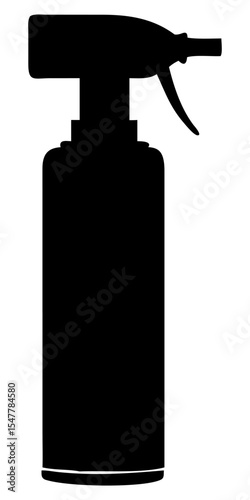 A spray can full black silhouette vector illustration design