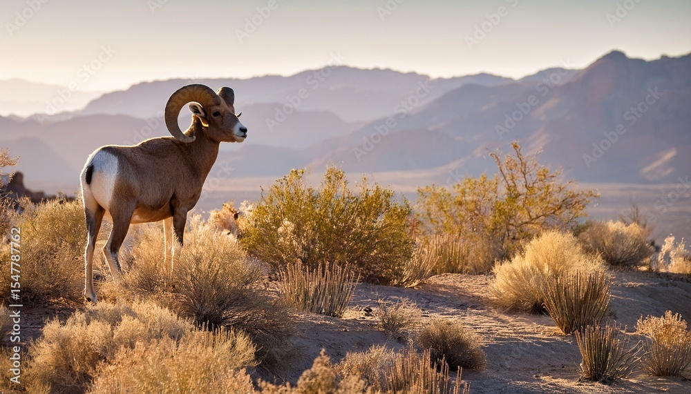 Naklejka premium the endangered peninsular bighorn of borrego springs