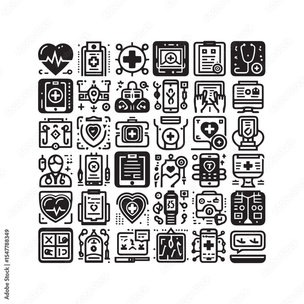 Graphic Design Icon Set – Creative Tools, Typography, Color, Layout, and Vector Editing Symbols for Designers